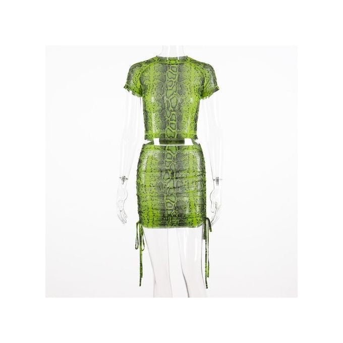 2 Piece Snakeskin Print Set XD21