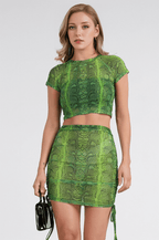 2 Piece Snakeskin Print Set XD21