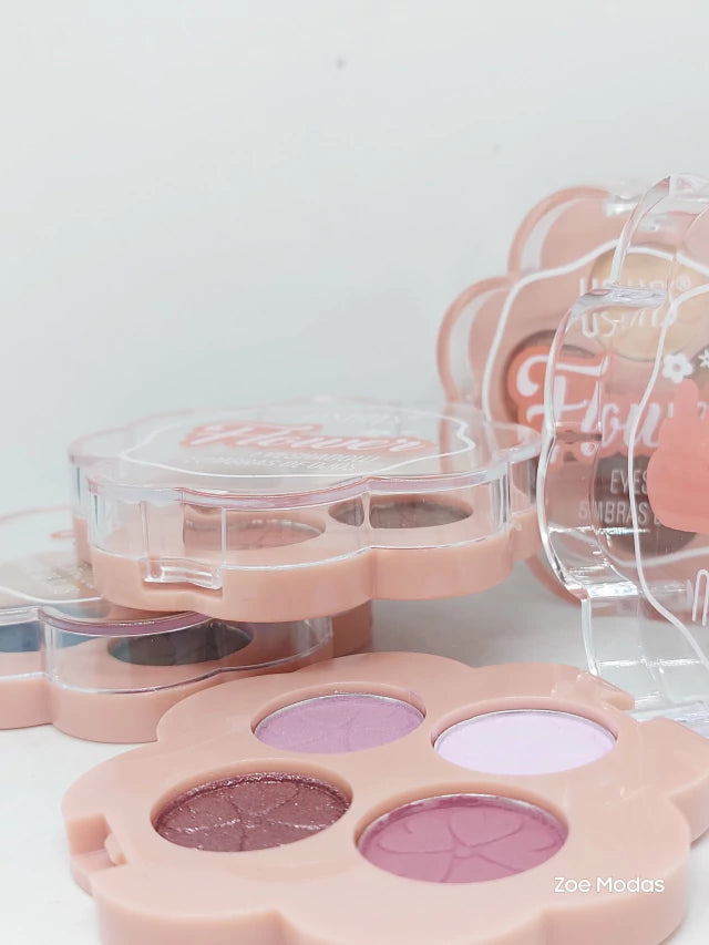 Ushas Flower Eyeshadow Palette - Bold & Vibrant Colors for Every Look