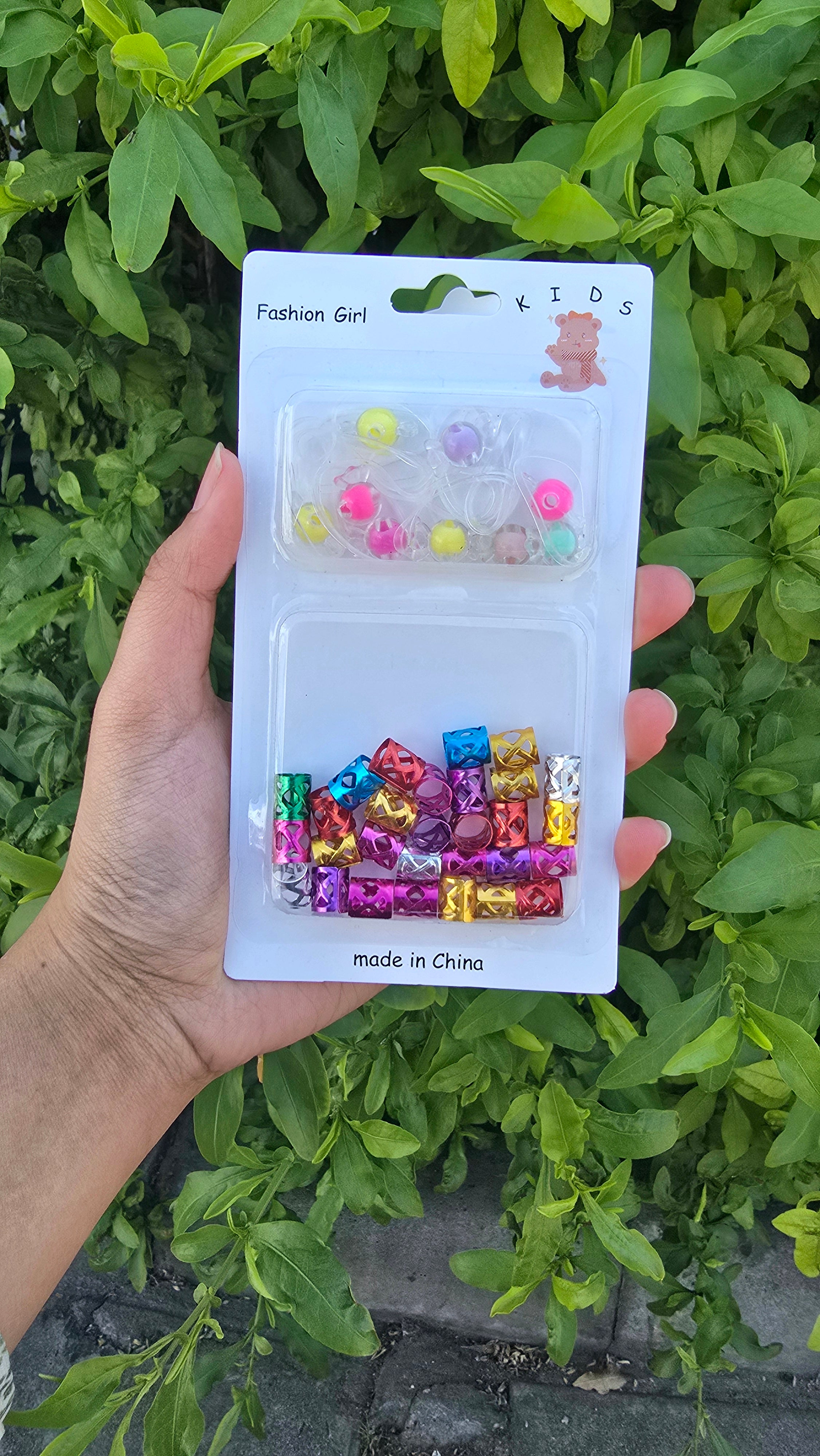 Clear Hair Ties & Beads Set – Stylish Braiding & Ponytail Kit