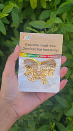 Alphabet Ring Hair Accessories – Customizable Letter Charms for Braids