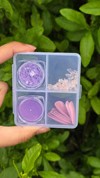 Glitter Nail Art 4pc Design Kit with Nails & 3D Decorations