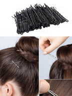 200-Piece Black Hair Grips – Durable, Non-Slip Bobby Pins for Everyday Use