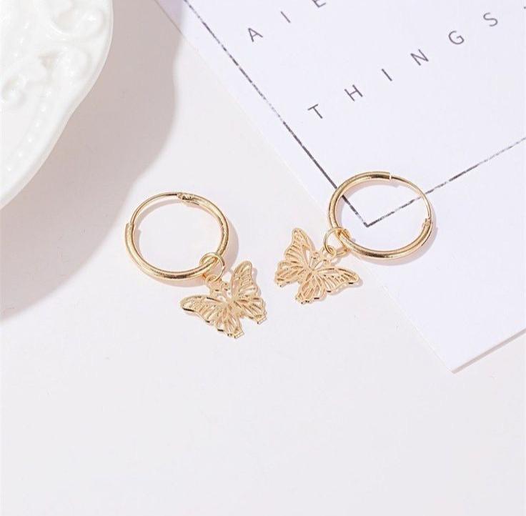 Butterfly Hair Hoops for Braids - Gold & Silver Hair Accessories