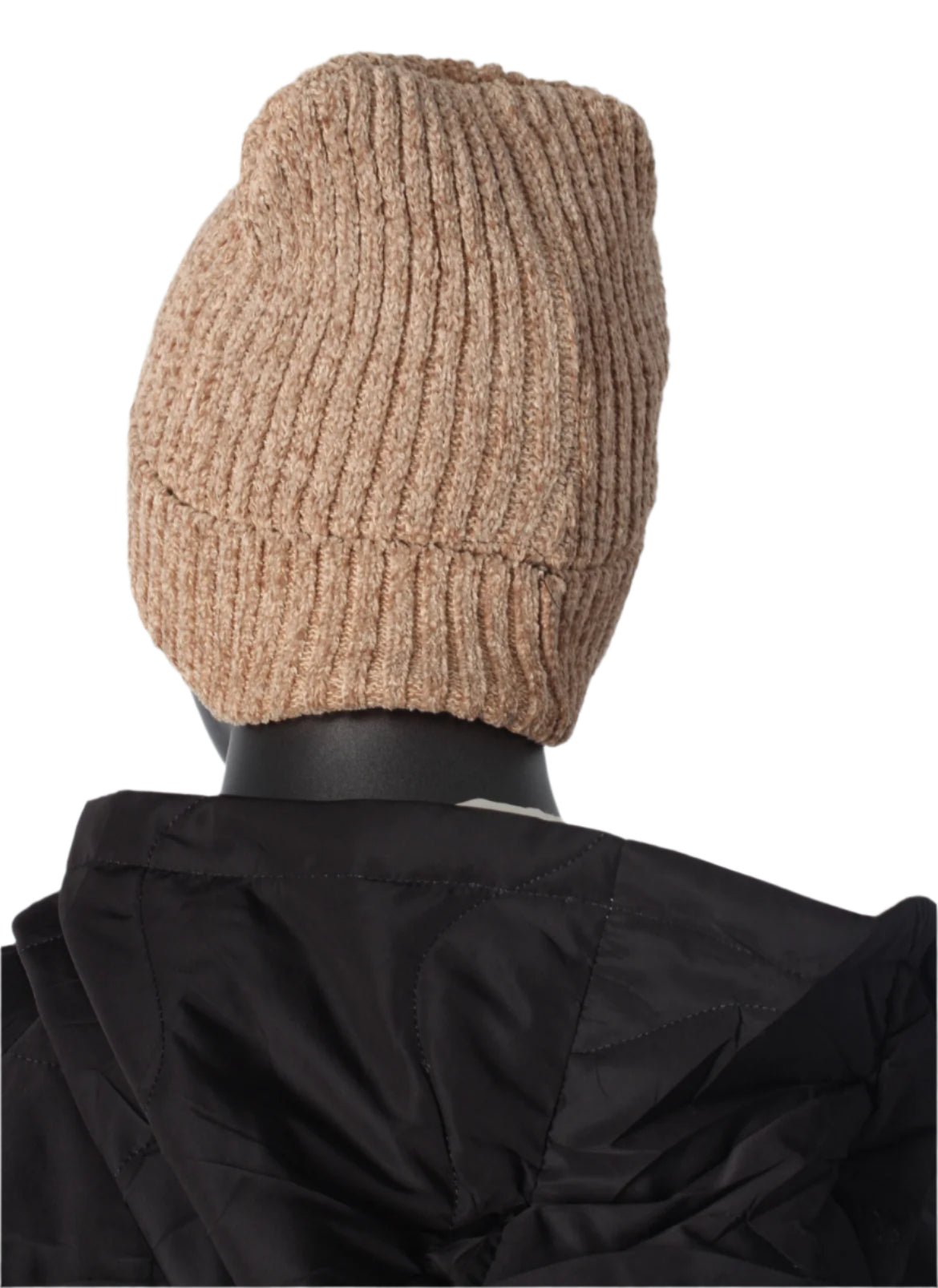 Thick Ribbed Beanie with Fleece Lining – R Logo Style