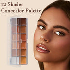 12 Colors Concealer Palette, Coverage Long Lasting Contour Cream