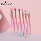 Mofeina Rainbow Makeup Brush Set – 6-Piece Pink Cosmetic Brushes Random