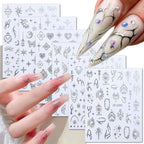 Glitter Silver Multicolour Nail Art Stickers – Sparkling, Easy-to-Apply