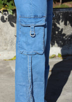 High-Waist Cargo Jeans with Side Pockets – DYQ 359