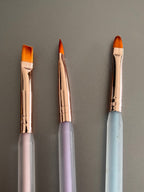 Wendy Beauty 3pc Nail Art Brush Set – Professional Nail Design Tools