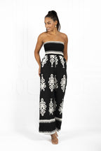 Strapless Embroidered Jumpsuit 