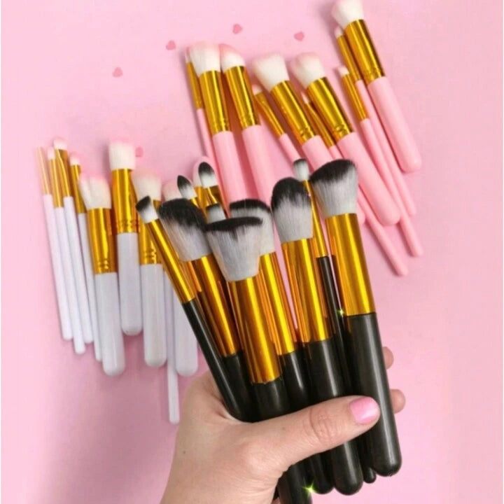 Mini Makeup Brush Set – 10pc Soft Brushes