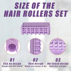 4pcs Plastic Snap-On Hair Rollers Curlers 