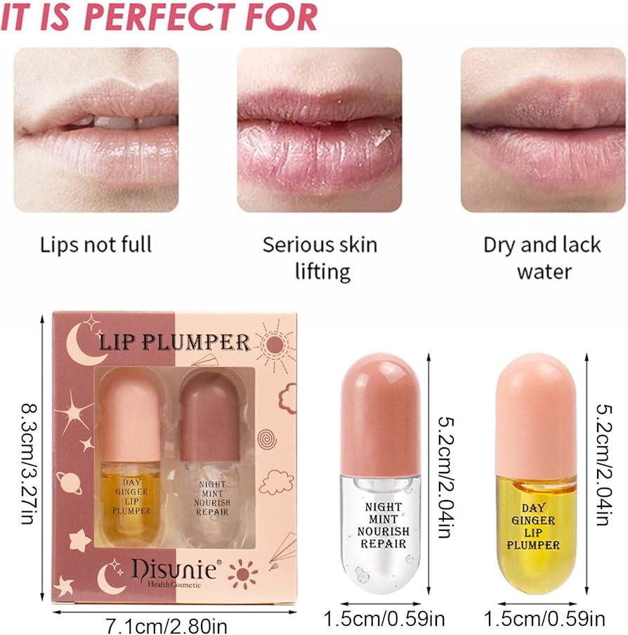 Disunie Lip Plumper Set - Natural & Hydrating Lip Enhancer