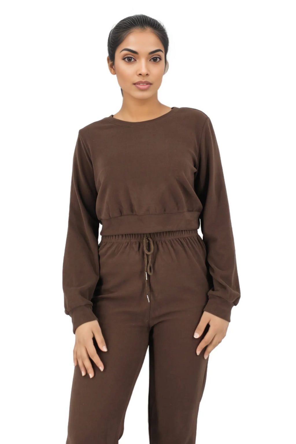 2PC Crop Top and Sweatpants Loungwear Set XD21