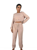 2PC Crop Top and Sweatpants Loungwear Set XD21
