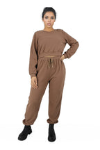 2PC Crop Top and Sweatpants Loungwear Set XD21