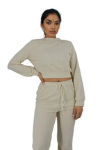 2PC Crop Top and Sweatpants Loungwear Set XD21