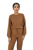 2PC Crop Top and Sweatpants Loungwear Set XD21