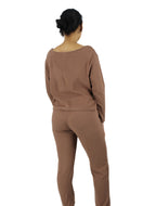 2PC Regular Sleeve Crop Top and Sweatpants Loungwear Set XD21