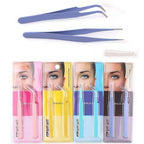 Precision Eyelash Extension Tweezers  2pc Set - Random Colour