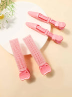 2pcs Hair Roller Pin & 2pcs Hair Clip Random Colour XD21