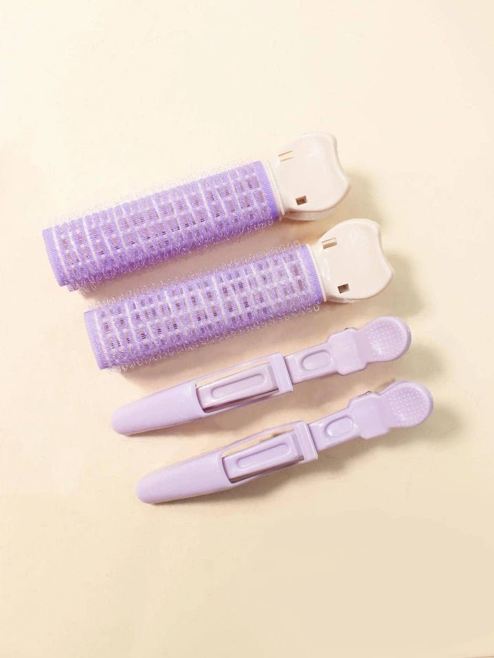 2pcs Hair Roller Pin & 2pcs Hair Clip Random Colour XD21