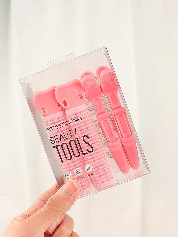 2pcs Hair Roller Pin & 2pcs Hair Clip Random Colour XD21