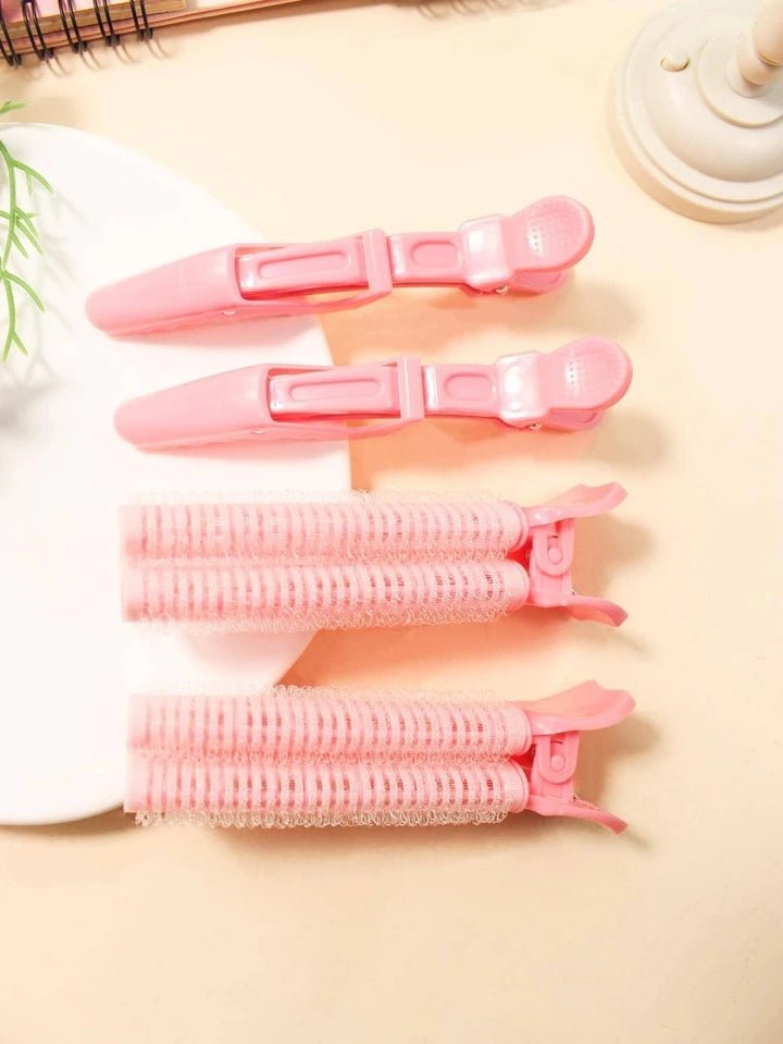 2pcs Hair Roller Pin & 2pcs Hair Clip Random Colour XD21