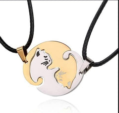 2pcs/set Stainless Steel Best Friends Necklace XD21