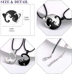 2pcs/set Stainless Steel Best Friends Necklace XD21