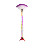Mermaid Handle Fan Brush – 1pc (Random Colour)