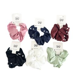 Luxurious Pearly Satin Hair Scrunchies – Perfect for a Touch of Elegance & Style