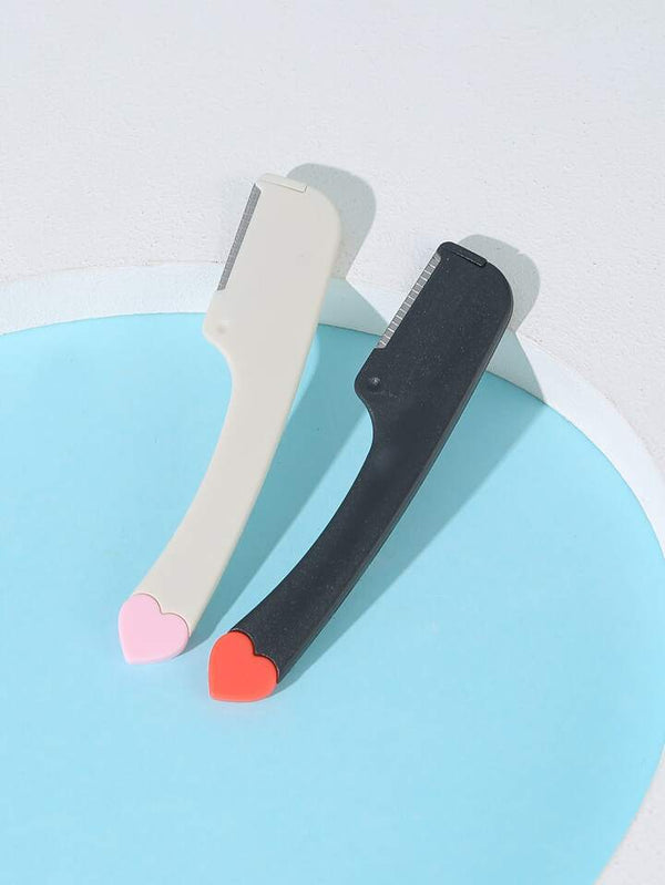 Eyebrow Razor Set – 2pc Cute Heart Handle Facial Shavers
