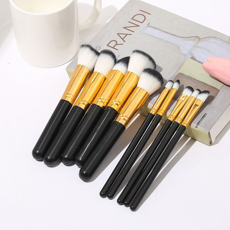 Mini Makeup Brush Set – 10pc Soft Brushes