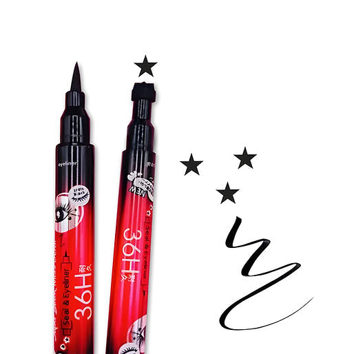 36 Hour Lasting 2 In 1 Stamp Liquid Pen Eyeliner - Effortless Precision & Style!