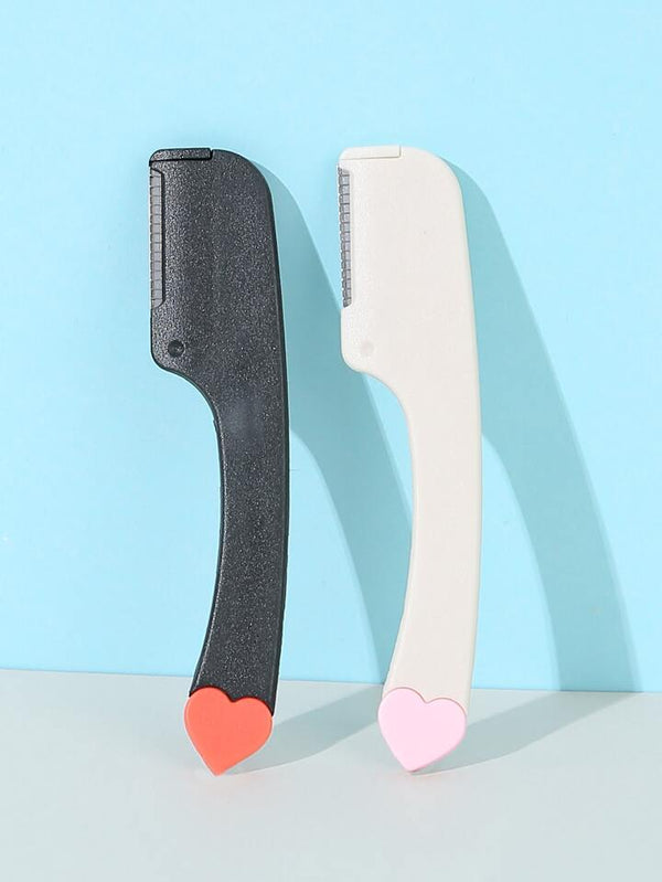 Eyebrow Razor Set – 2pc Cute Heart Handle Facial Shavers
