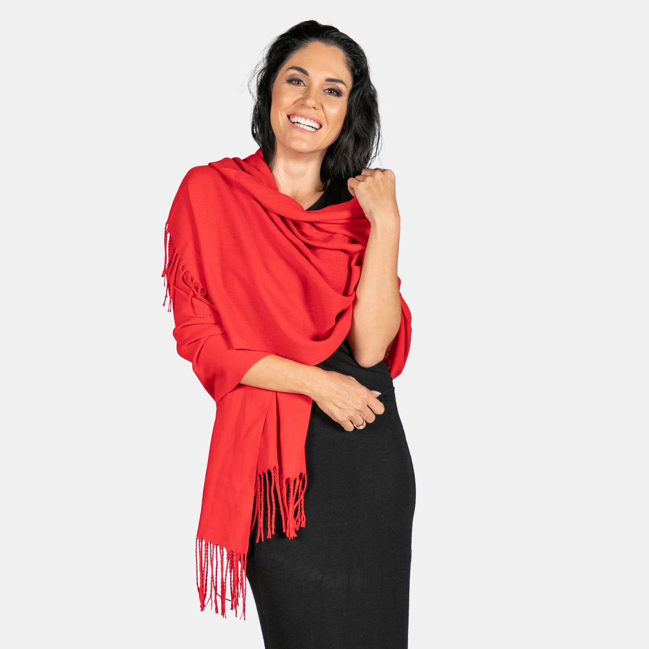 Classic Cashmere Scarf with Fringe – Soft & Elegant