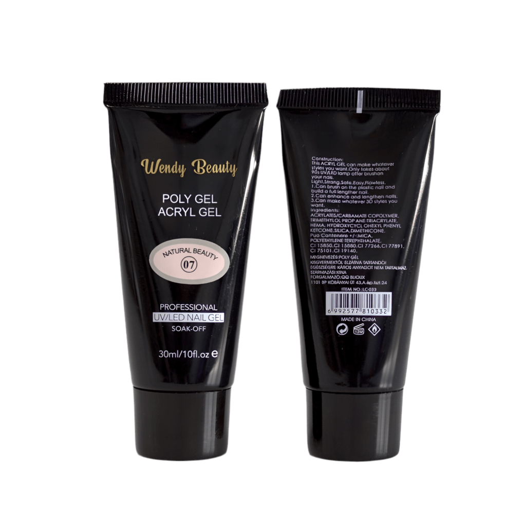 Wendy Beauty Professional Poly Gel 30ml – Strong, Flexible & Long-Lasting Nails at Home