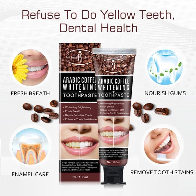 Aichun Beauty Arabic Coffee Whitening Toothpaste 100ml - Brighten Your Smile