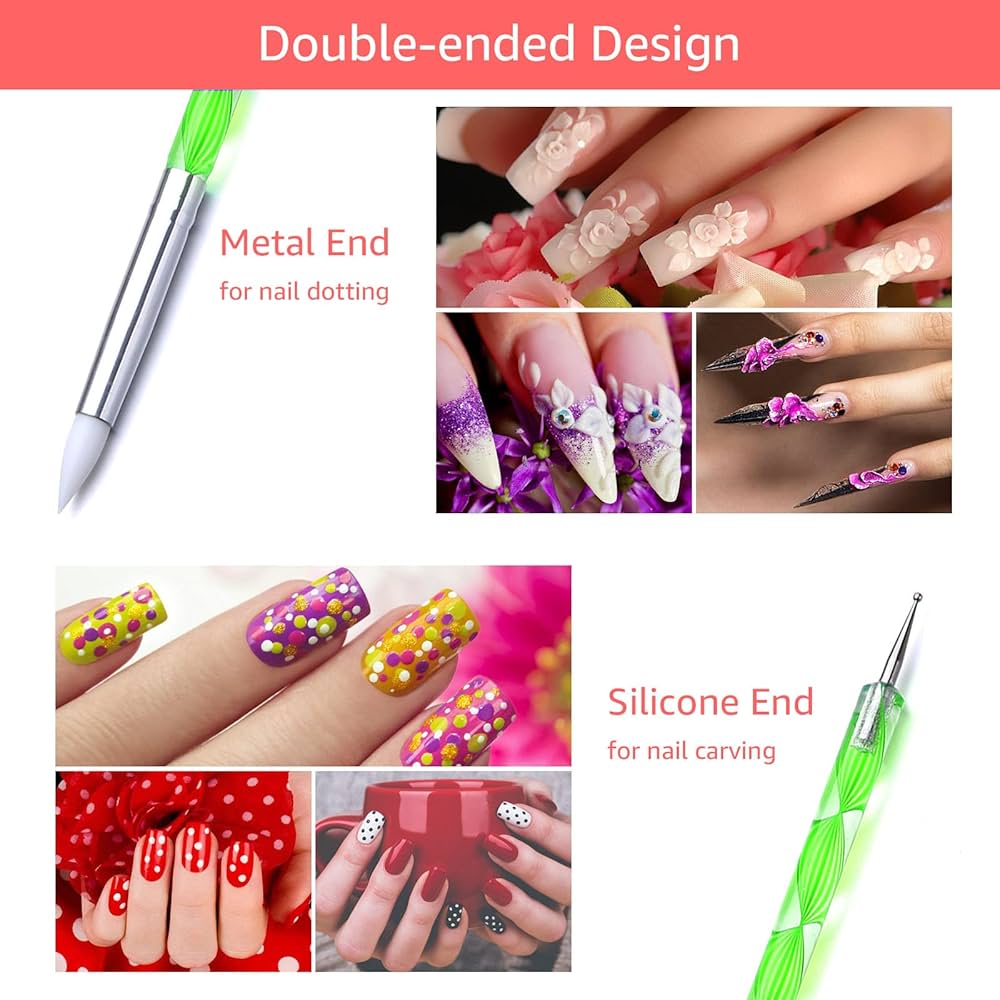 All-in-One Nail Art Tool with Brush Set - For Creative and Professional Nail Designs