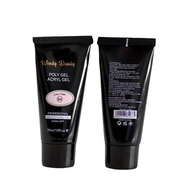 Wendy Beauty Professional Poly Gel 30ml – Strong, Flexible & Long-Lasting Nails at Home