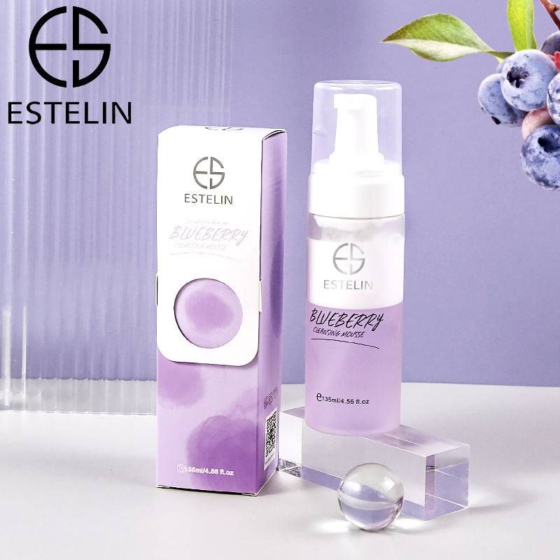 Estelin Blueberry Cleansing Mousse - Gentle & Refreshing Face Cleanser