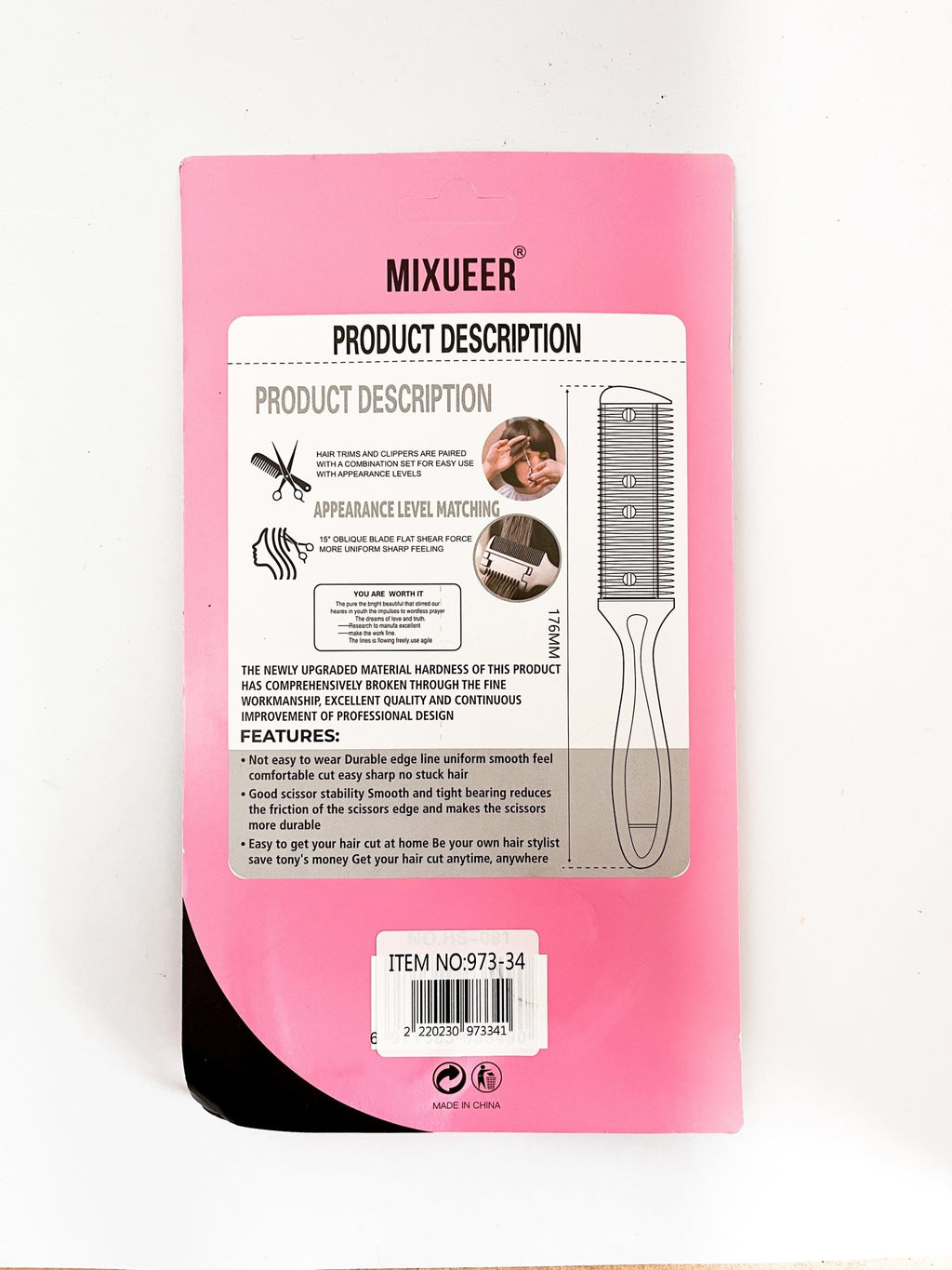 Mixueer Hair Styling Set - Professional Scissors, Comb & Razor Comb Kit