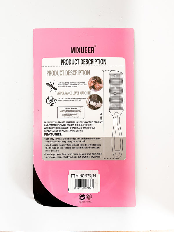 Mixueer Hair Styling Set - Professional Scissors, Comb & Razor Comb Kit