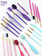 Makeup Brush Set – 7pc Assorted Colours (Random) - No nail file