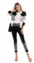 Women's Long Sleeve Colour Block Cardigan