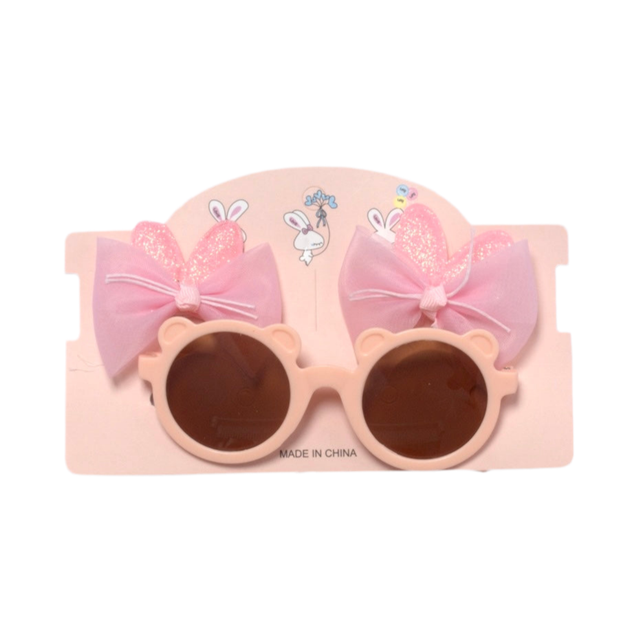 Kids' Cute Bow Sunglasses Set - Fun & Stylish Eye Protection