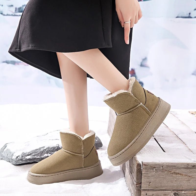 Faux Fur Lined Ankle Winter Boots