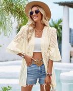 Lightweight Striped Kimono Cardigan